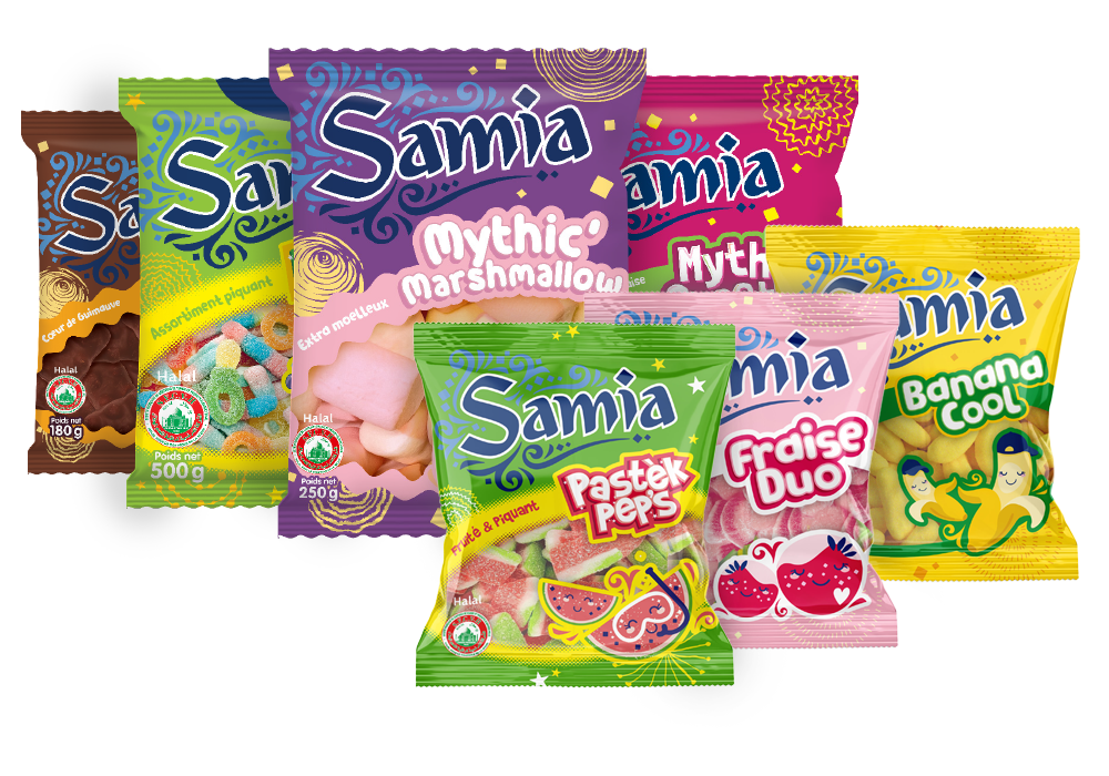 500G Assortiment Bonbon Piquant Halal Samia - DRH MARKET Sarl